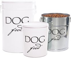 Harry Barker Classic Dog Food Storage Canister, White, Large slide 2 of 2