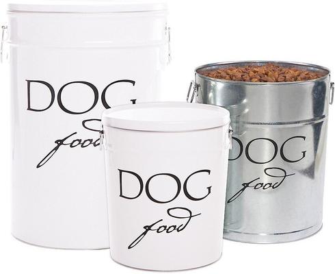 Show full view: Harry Barker Classic Dog Food Storage Canister, White, Large slide 2 of 4