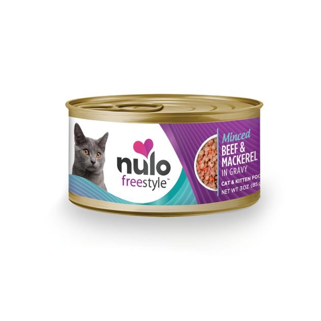 NULO Freestyle Minced Beef & Mackerel in Gravy Grain-Free Canned Cat ...