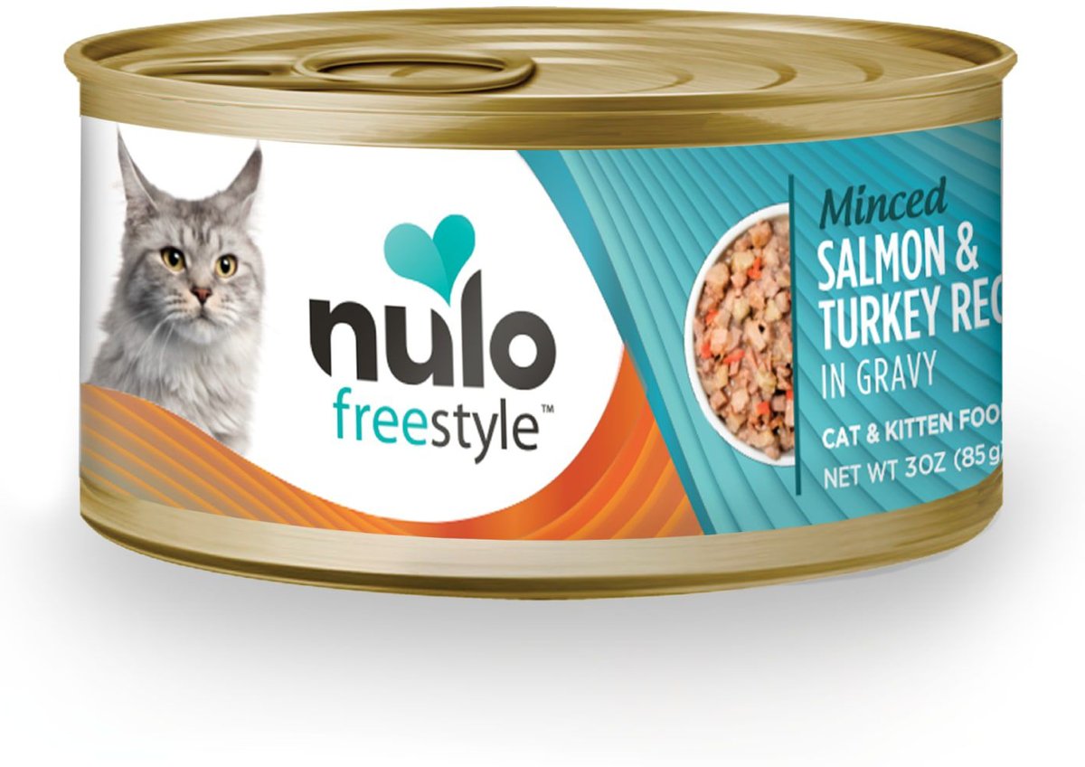 NULO Freestyle Minced Salmon & Turkey in Gravy GrainFree Canned Cat