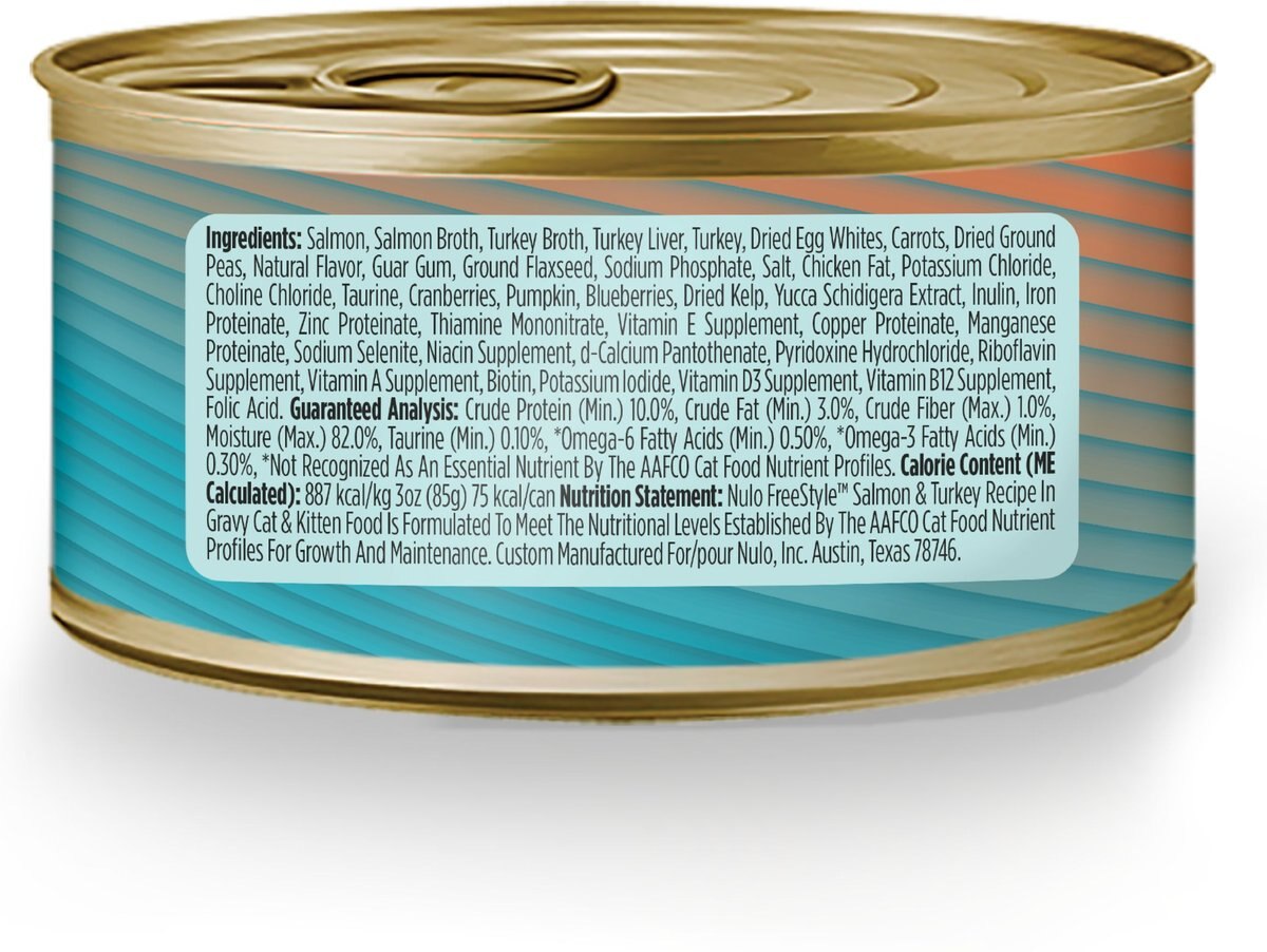 NULO Freestyle Minced Salmon & Turkey in Gravy GrainFree Canned Cat