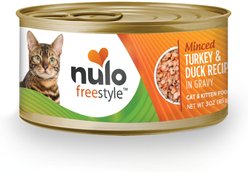 Nulo Freestyle Minced Turkey & Duck in Gravy Grain-Free Canned Cat & Kitten Food, 3-oz, case of 24
