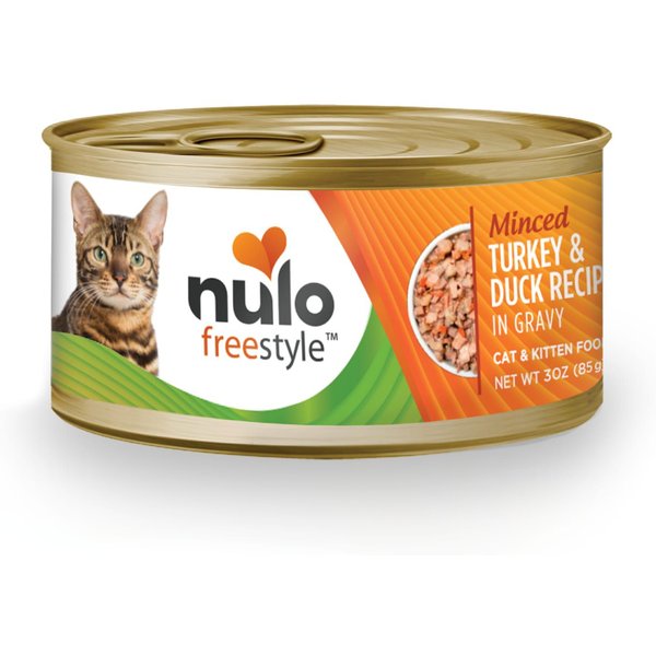 NULO Freestyle Minced Turkey & Duck in Gravy Grain-Free Canned Cat ...