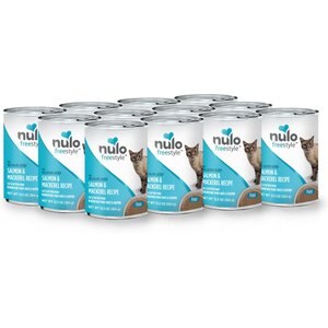Nulo Freestyle Salmon & Mackerel Recipe Grain-Free Canned Cat & Kitten Food, 12.5-oz, case of 12