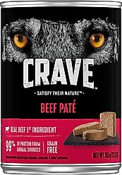 Crave Beef Pate Grain-Free Canned Dog Food, 12.5-oz, case of 12