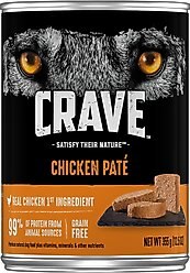 Crave Chicken Pate Grain-Free Canned Dog Food, 12.5-oz, case of 12