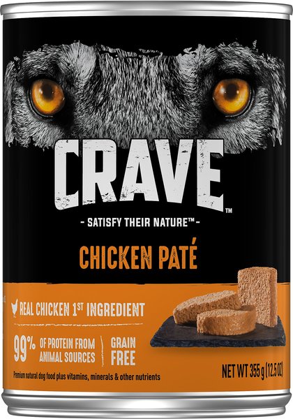 Crave Chicken Pate Grain-Free Canned Dog Food, 12.5-oz, case of 12 slide 1 of 9