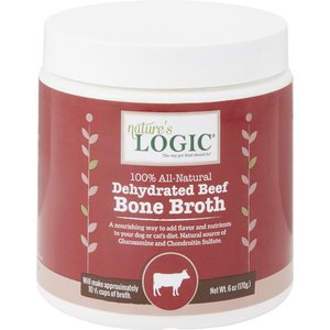 Nature’s Logic Dehydrated Beef Bone Broth Dog & Cat Food Topper, 6-oz tub