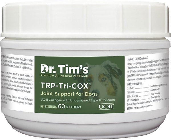 Dr. Tim's TRP-Tri-COX Joint Support Dog Supplement, 60 count slide 1 of 3