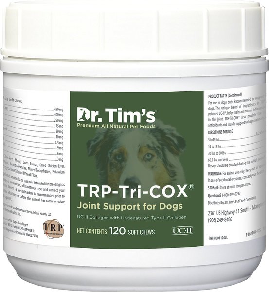 Dr. Tim's TRP-Tri-COX Joint Support Dog Supplement, 120 count slide 1 of 3