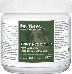 Dr. Tim's TRP-Tri-COX Minis Small Breed & Puppy Joint Support Dog Supplement, 120 count