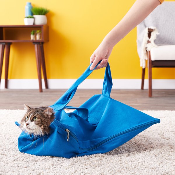 Cat-in-the-bag E-Z-Zip Cat Carrier Bag, Cobalt, Large slide 1 of 11