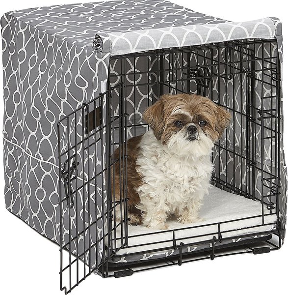 MidWest Quiet Time Crate Cover, Gray Geometric, 24-in slide 1 of 7
