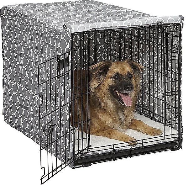 MidWest Quiet Time Crate Cover, Gray Geometric, 36-in slide 1 of 7