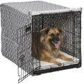MidWest Quiet Time Crate Cover, Gray Geometric, 36-in