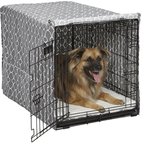 MidWest Quiet Time Crate Cover, Gray Geometric, 36-in