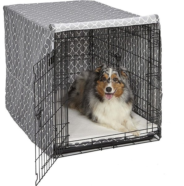 MidWest Quiet Time Crate Cover, Gray Geometric, 42-in slide 1 of 7