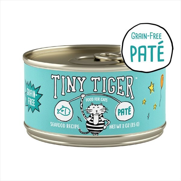 Tiny Tiger Grain-Free Pate Seafood Recipe Canned Cat Food