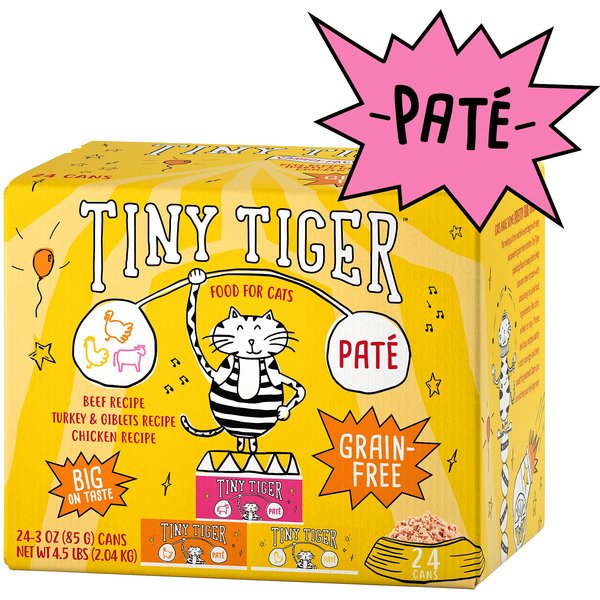 TINY TIGER Pate Beef Poultry Recipes Variety Pack Grain Free