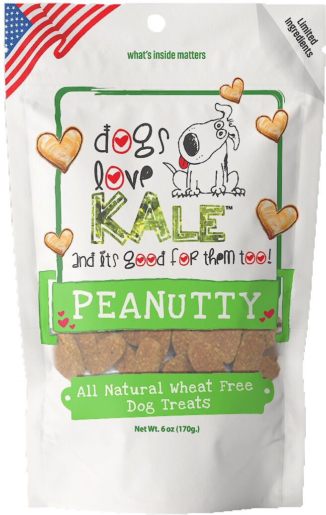 DOGS LOVE US Dogs Love Kale Peanutty Wheat & Gluten Free Dog Treats, 6