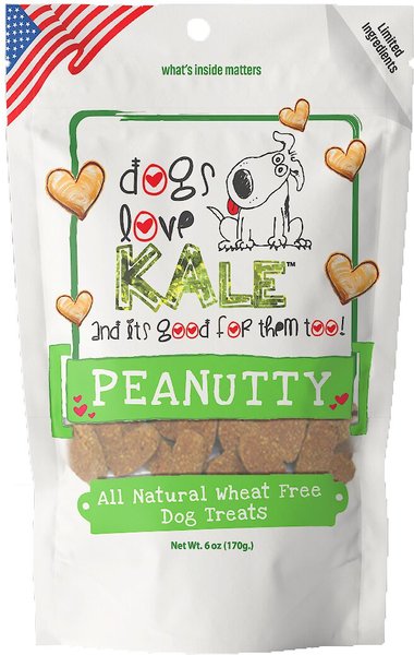 Dogs Love Us Dogs Love Kale Peanutty Wheat & Gluten Free Dog Treats, 6-oz bag slide 1 of 6