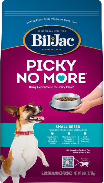 Bil-Jac Picky No More Small Breed Chicken Liver Recipe Dry Dog Food, 6-lb bag slide 1 of 7