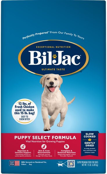 Bil-Jac Puppy Select Chicken Recipe Dry Dog Food, 15-lb bag slide 1 of 7