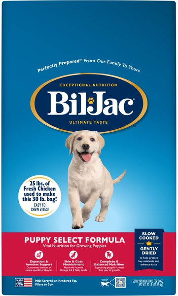 Bil-Jac Puppy Select Chicken Recipe Dry Dog Food, 30-lb bag slide 1 of 7