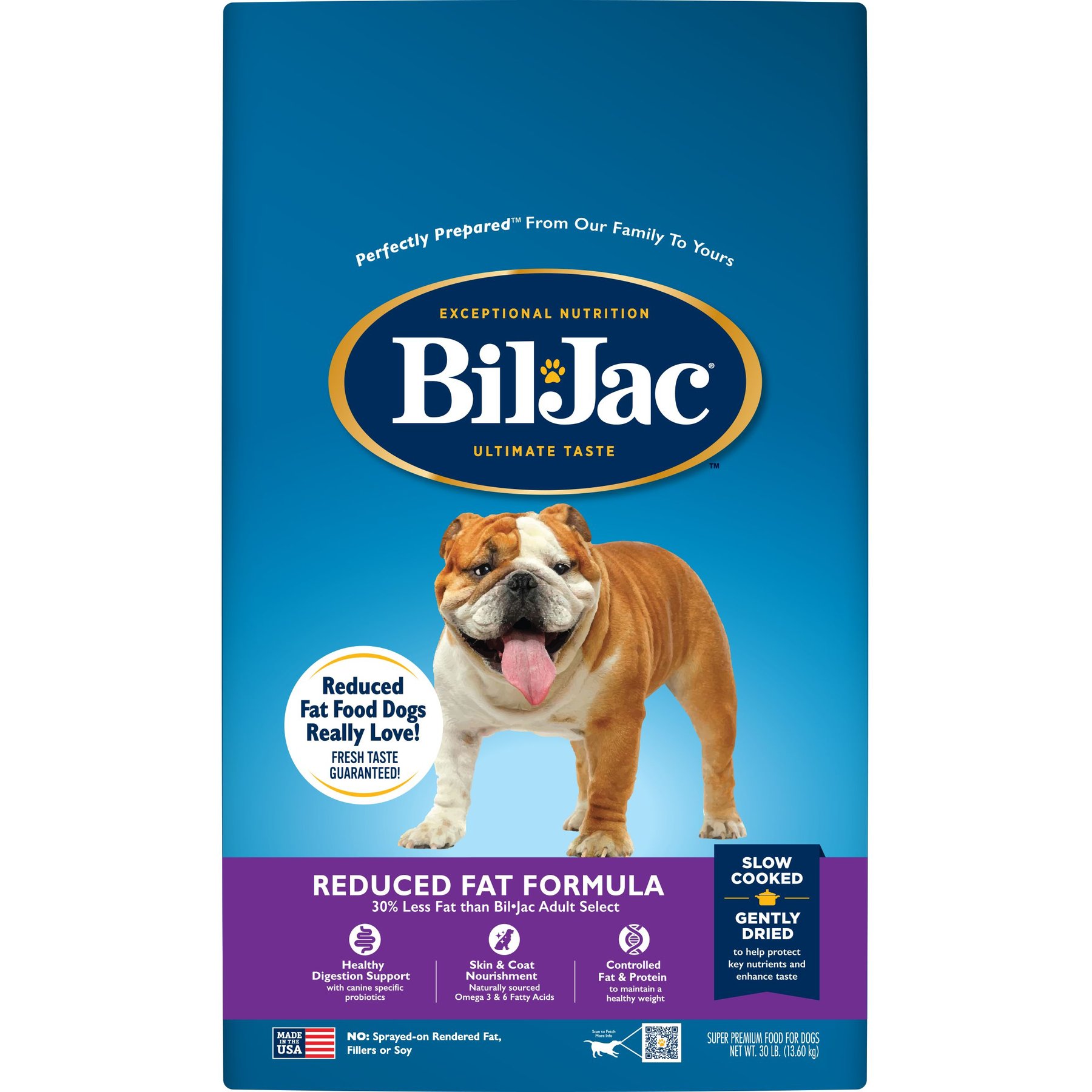 BIL JAC Reduced Fat Chicken Recipe Dry Dog Food 30 lb bag