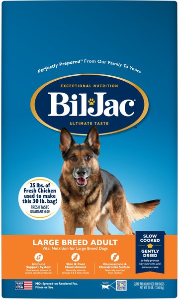 BIL-JAC Large Breed Adult Chicken Recipe Dry Dog Food, 30-lb bag ...