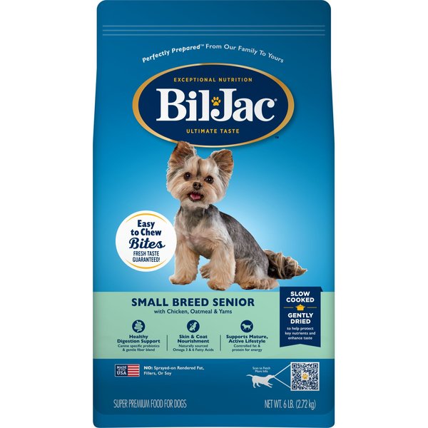 BILJAC Small Breed Senior Chicken, Oatmeal & Yam Recipe Dry Dog Food