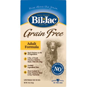 Bil-Jac Grain-Free Adult Chicken Recipe Dry Dog Food, 4-lb bag