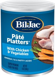 Bil-Jac Pate Platters with Chicken & Vegetables Canned Dog Food, 13-oz, case of 12