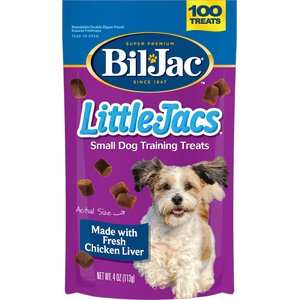 Bil-Jac Little-Jacs Small Dog Chicken Liver Training Dog Treats, 4-oz bag
