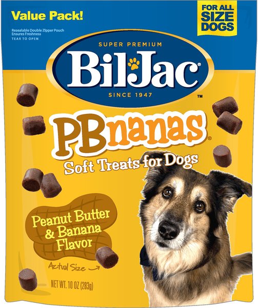 Bil-Jac PBnanas Peanut Butter & Banana Flavor Soft Dog Treats, 10-oz bag slide 1 of 6