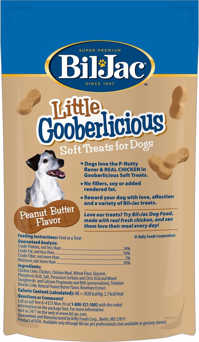 BILJAC Little Gooberlicious Peanut Butter Flavor Soft Dog Treats, 4oz