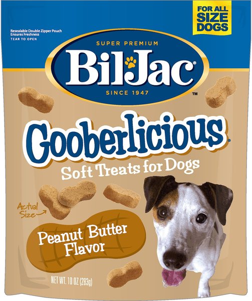 Bil-Jac Gooberlicious Peanut Butter Flavor Soft Dog Treats, 10-oz bag slide 1 of 5