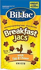 Bil-Jac Breakfast Jacs Egg & Cheese Flavor Dog Treats, 4-oz bag