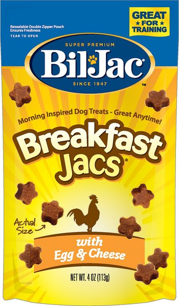 Bil-Jac Breakfast Jacs Egg & Cheese Flavor Dog Treats, 4-oz bag slide 1 of 6