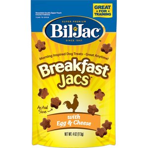 Bil-Jac Breakfast Jacs Egg & Cheese Flavor Dog Treats, 4-oz bag
