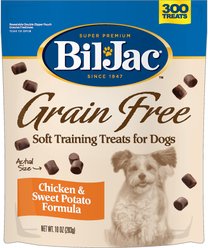Bil-Jac Chicken & Sweet Potato Grain-Free Training Dog Treats, 10-oz bag