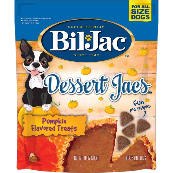 BILJAC Dessert Jacs Pumpkin Flavored Dog Treats, 10oz bag