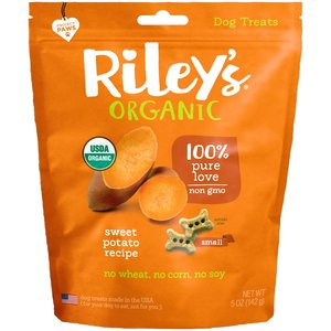 Riley's Organic Sweet Potato Recipe Biscuit Dog Treat, 5-oz bag, Small