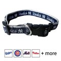 Pets First MLB Nylon Dog Collar, New York Yankees, Large: 14 to 24-in neck, 1-in wide