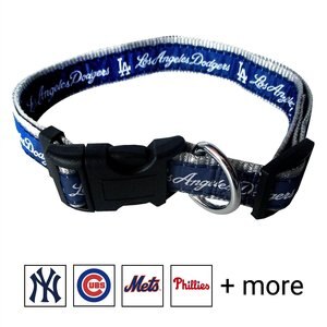 Pets First MLB Nylon Dog Collar, Los Angeles Dodgers, Small: 6 to 12-in neck, 3/8-in wide