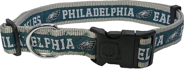 Pets First NFL Nylon Dog Collar, Philadelphia Eagles, Medium: 12 to 18-in neck, 5/8-in wide slide 1 of 6