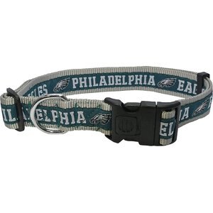 Pets First NFL Nylon Dog Collar, Philadelphia Eagles, Large: 18 to 28-in neck, 1-in wide