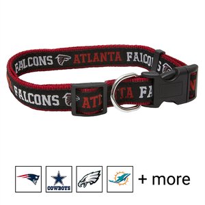 Pets First NFL Nylon Dog Collar, Atlanta Falcons, Large: 18 to 28-in neck, 1-in wide