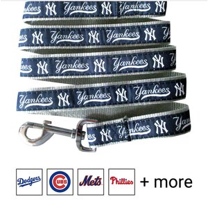 Pets First MLB Nylon Dog Leash, New York Yankees, Large: 6-ft long, 1-in wide