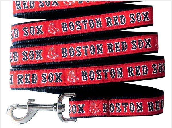 Pets First MLB Nylon Dog Leash, Boston Red Sox, Small: 4-ft long, 3/8-in wide slide 1 of 6